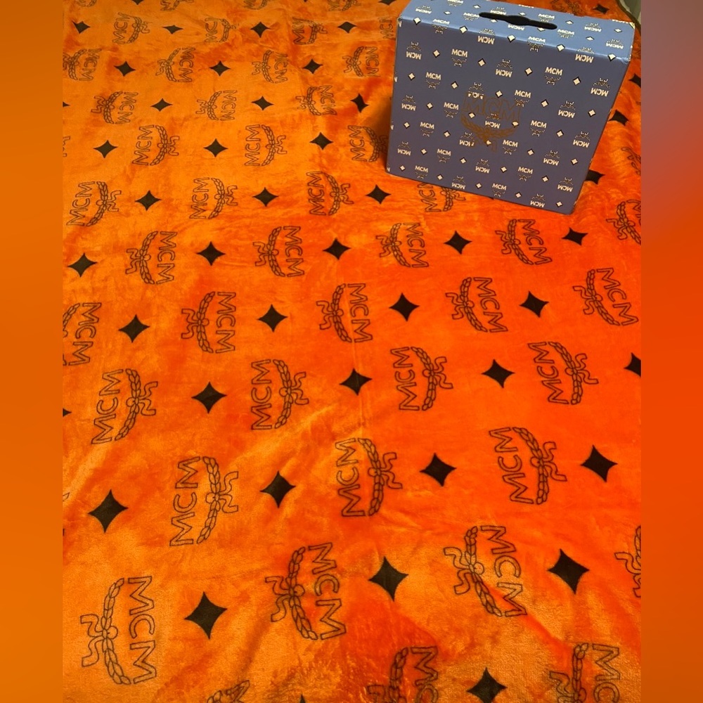 Orange MCM Blanket